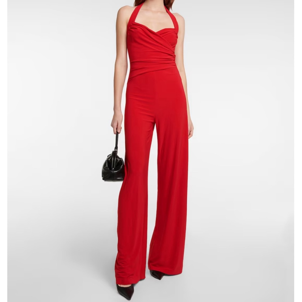 Red jumpsuit cocktail style